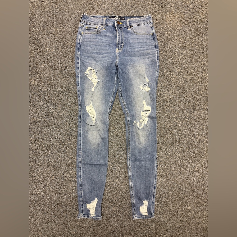 Hollister Light Blue Distressed Skinny Jeans